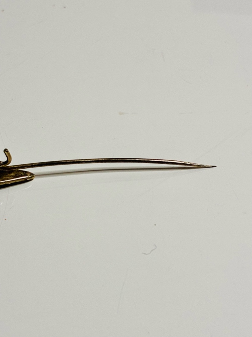 925 Victorian Inspo Art Deco VTG BL Onyx Inlayed Amethyst Marcasite Bar Brooch - Picture 9 of 13